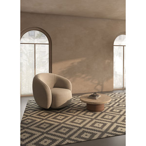 Tapis en laine et viscose gris et noir tufté à la main, motif géométrique pour chambre d'adolescent, forme rectangulaire, épaisseur 10 mm, Tra-14603 - Product Image 5