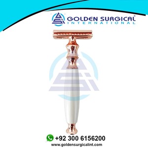 Maquinilla de Afeitar Vintage Color Oro Rosa, Cuchilla de Afeitar Manual, Maquinilla de Afeitar de la Mejor Calidad, Mango de Bambú, Maquinilla de Afeitar de Seguridad - Product Image 6