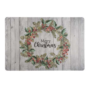 Juego de 4 Manteles Individuales Navideños con Diseño de Cabaña, Lavables, con Bordado Floral, para Cocina, Estilo a Cuadros - Product Image 2