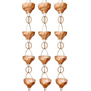 Cadena de lluvia de Copa grande de aluminio para canalones, decoración de características de agua de jardín, cadena de lluvia de diseño personalizado de cobre - Product Image 2