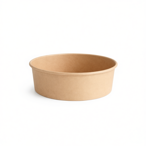 Tazón Redondo Desechable de Papel Kraft de 1100 ml (36 oz) con Revestimiento de PE - Product Image 2