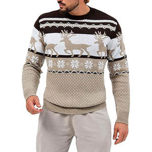 Pull de Noël en gros, pull en tricot à col rond de créateur, style doux - Product Image 1