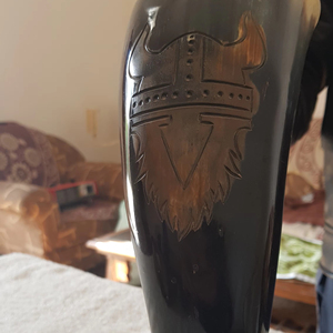 Taza vikinga de cuerno de búfalo Real hecha a mano religiosa ecológica Nórdica para cerveza hidromiel regalo marca recreación - Product Image 6