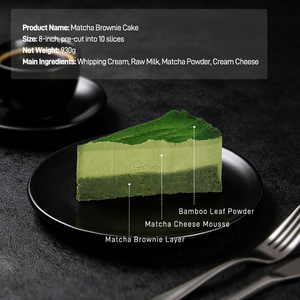 Gâteau au fromage matcha faible en gras, surgelé, taille 8 pouces, avec des flocons de chocolat - Product Image 2