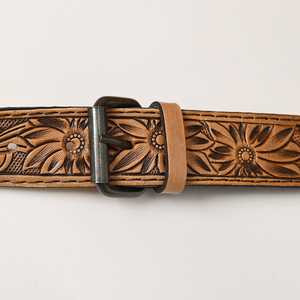 Wholesale Tan Curved Western Carving <b>Leather</b> Laptop Bag Most Popular Choice for <b>Shopping</b> Handbags - Product Image 4