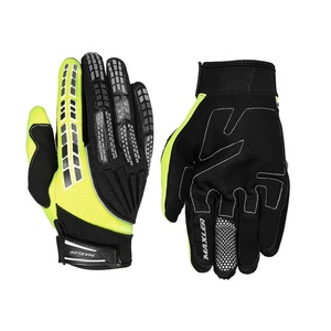 Nouveaux gants de moto en fibre de carbone pour homme, courts, imprimés blanc et noir, en cuir et maille, pour l'hiver, personnalisables avec le nom de l'équipe - Product Image 1