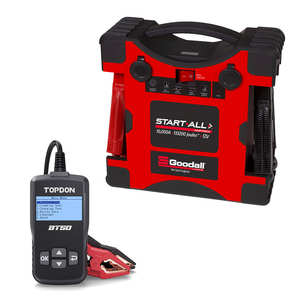 Démarreur de Voiture Tout-en-un 12V avec Batterie Externe pour Usage Automobile et de Construction - Product Image 1