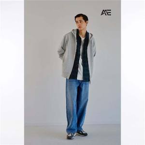 Heather <b>Grey</b> Zipper Hoodies <b>Men</b> Full Zip 100% Cotton Hoodie <b>Sweatshirt</b> | Custom OEM Wholesale USA - Product Image 1