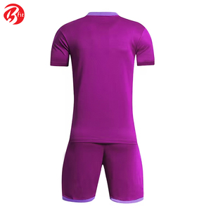 เสื้อซ้อมฟุตบอลระบายอากาศได้ดีสำหรับผู้ชายชุดเสื้อ100% ฟุตบอลผ้าโพลีเอสเตอร์ฝรั่งเศส - Product Image 3