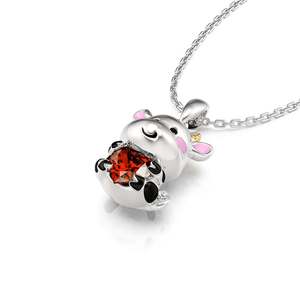 จี้รูปหัวใจวัวนมน้อย Jeulia Hug Me ทำจากเงินสเตอร์ลิง ของขวัญสุดเพอร์เฟกต์ - Product Image 3