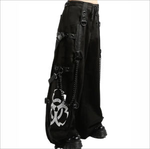 Women Goth Baggy <b>Jeans</b> Straight Leg <b>Jeans</b> Pockets Casual Streetwear Y2K Dragon Print Denim Flare Pants for Women - Product Image 2