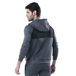 Survêtements sportifs pour hommes, vente chaude, hiver, uni, design simple, respirant, ensembles décontractés, vêtements de sport, 100% coton, veste à cordon - Product Image 3