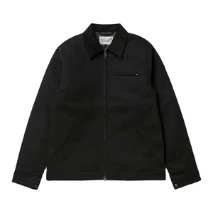 Veste de travail zippée en coton sergé personnalisée pour hommes Veste à écussons brodés de marque créateur OEM pour hommes - Product Image 2