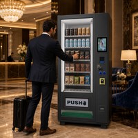 Máquina Expendedora Inteligente de 36 Selecciones con Pantalla Táctil de 10.1 Pulgadas, Bebidas y Snacks Refrigerados, Pago sin Efectivo MDB, Gestión en la Nube
