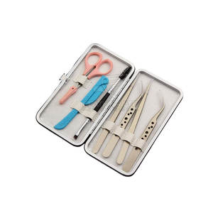 Kit de pinzas para pestañas fáciles de sostener para una colocación precisa de pestañas Kit de pinzas para pestañas de extensión con construcción duradera - Product Image 1