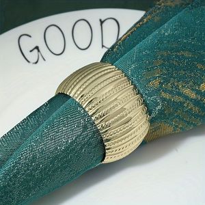 Anillos de Servilleta con Textura Acanalada Clásica y Elegante, Juego de Porta Servilletas para Bodas Modernas de Lujo, Accesorios para Mesa de Comedor de Restaurante - Product Image 1