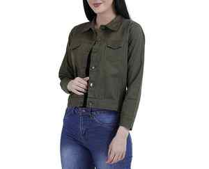 Veste en jean pour femmes avec services OEM et MOQ le plus bas, qualité supérieure, prix abordable, possibilité d'impression de votre propre logo - Product Image 6