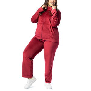 Conjunto Deportivo de Terciopelo Lujoso para Mujer, Sensación Suave, Dos Piezas, Sudadera con Capucha y Pantalones, Ropa Casual para Caminar - Product Image 4