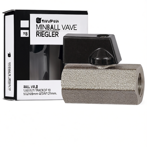 Mini-vanne à boisseau sphérique RIEGLER 6 mm 1/4'' filetage interne/externe, lot de 10, DN 8 mm SW1 21 mm - Product Image 2
