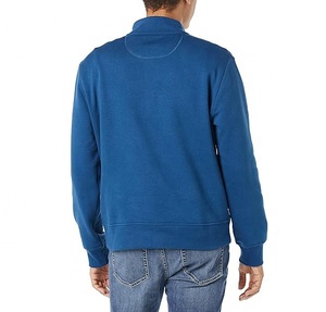 Sweat-shirt à col montant pour homme, personnalisé OEM ODM, respirant, teint en pièce, avec logo frontal, fermeture éclair 1/4, idéal pour l'hiver - Product Image 5