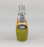 Private Label Basilicumzaad drank met fruitsmaak 290ml glazen fles exportkwaliteit gratis labelontwerp gratis sample groothandelsprijs