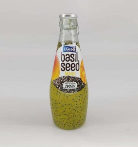 Tropi Basil Seed Drink 350ml Orange Flavour Basil Seed Puree Fresh-Squeezed Fruit Juice OEM ODM <b>Beverage</b> Bottle Packaging - Product Image 4