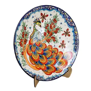 Uthor-vajilla hecha a mano, plato para servir con un patrón único, un excelente regalo para amantes de los platos noble