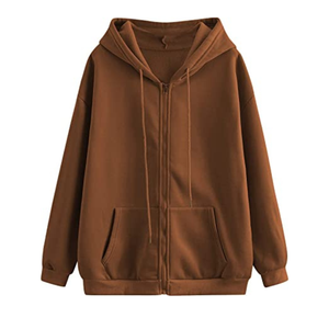 Sweat-shirt à capuche oversize à manches longues et à cordon de serrage pour femmes, vente en gros OEM personnalisée - Product Image 4