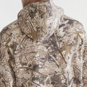 Sweat à capuche oversize confortable unisexe en tissu peigné 100% coton, imprimé camouflage jungle, automne - Product Image 5