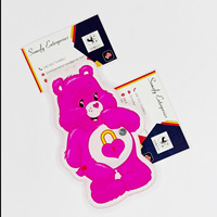 Boîte à cils en acrylique personnalisée en forme de cœur d'ours, réutilisable, support pour cils, outil de beauté pour extensions de cils, écologique, haute qualité