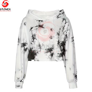 เสื้อฮู้ดครอปแขนสั้นถักน้ำหนักเบาสำหรับผู้หญิง สวมใส่สบาย ระบายอากาศได้ดี เหมาะสำหรับฤดูหนาว รับผลิตตามสั่งขายส่ง - Product Image 1