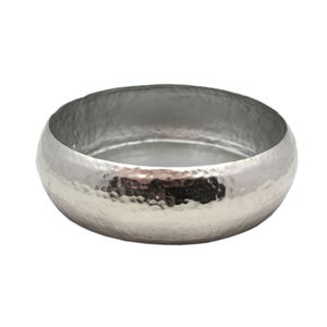Conception martelée cuisine et dessus de table en fer forme ronde bol couleur argent bol de service et bols décoratifs faits à la main en vrac - Product Image 1