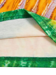 T-shirt d'été à manches courtes personnalisé pour femmes T-shirt en coton uni à col rond, décontracté et ample, imprimé cravate Diye pour femmes - Product Image 6