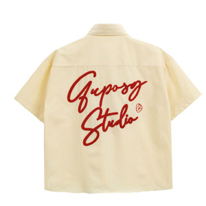 OEM ODM Chemise à manches courtes Oxford Boxy unisexe avec impression personnalisée brodée motif 3D respirant Vêtements pour hommes Made in Vietnam - Product Image 6