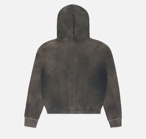 Hot-Sale hommes hiver 100% coton polaire sweats à capuche respirant basiques à capuche uni teint couleur unie Logo personnalisé sur le devant grande taille - Product Image 2