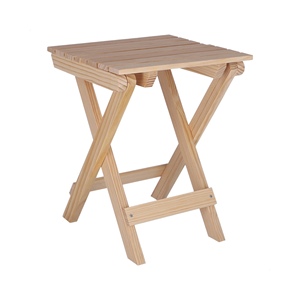 Tavolo da Giardino Pieghevole WELL HOME con Finitura Non Verniciata per Uso Esterno - Product Image 1