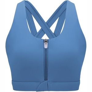 Soutien-gorge de sport à glissière pour femmes de haute qualité pour la course à pied Gym Fitness Yoga-Logo personnalisé Sportswear dans les grandes tailles respirant - Product Image 4