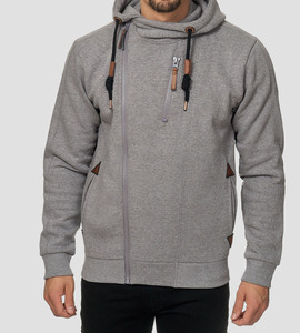 Top Selling High Quality Custom Logo Embroidered <b>Blue</b> Zip <b>Men's</b> 100% Cotton Heavyweight Fleece Oversized <b>Hoodies</b> - Product Image 3