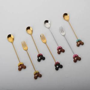 เครื่องใช้บนโต๊ะอาหารสแตนเลสที่มีมือจับไม้สีน้ำตาล,อุปกรณ์บนโต๊ะอาหารที่ปลอดภัยและมีสุขภาพดีสำหรับการใช้ชีวิตประจำวัน - Product Image 6