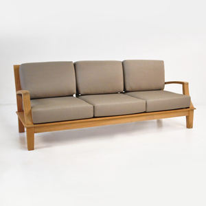 Kamandhanu เก้าอี้ไม้สไตล์มินิมอลแบบทันสมัย, มาใหม่3-Seater ทนทานเฟอร์นิเจอร์สำหรับใช้งานกลางแจ้งสวนห้องนั่งเล่นโรงแรมวิลล่า - Product Image 1