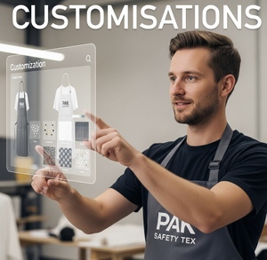 Delantal de chef de lona de algodón resistente al por mayor delantal de trabajo de cocina gris unisex con bolsillo frontal grande y correa para el cuello ajustable - Product Image 5