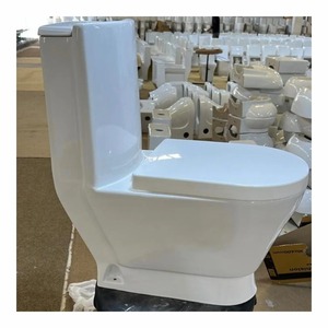 WC monobloc haut de gamme Rubbic à double chasse, en céramique, avec abattant à fermeture douce, pour salle de bain moderne, équipement sanitaire - Product Image 4