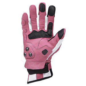 ถุงมือมอเตอร์ไซด์สำหรับผู้ชายถุงมือหนังสำหรับใส่เล่นกีฬาถุงมือมอเตอร์ไซด์สีเรียบหน้าจอสัมผัสปรับแต่งได้ - Product Image 5