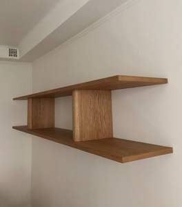 Ensemble d'étagères murales en bois artisanal, menuiserie fine, vente en gros, prix d'usine bas - Product Image 1