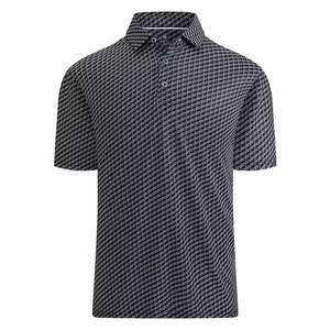 Nouveau gros hommes d'affaires décontracté à manches courtes polos été léger 240 grammes Polyester/coton soie tissu imprimé - Product Image 5