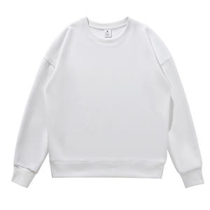 Venta al por mayor de alta calidad 400gsm 100% algodón Sudadera de cuello redondo Boxy Fit diseño Unisex de gran tamaño para hombres y mujeres para el invierno - Product Image 3