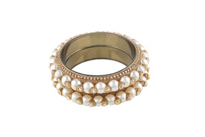 Brazalete de diseño de lujo de perla dorada de la mejor calidad, joyería de moda para mujer, precio al por mayor de La India - Product Image 3