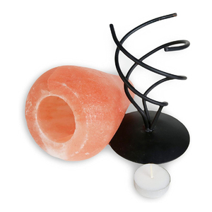 Contemporary Large Himalayan Salt Lamp Hand-Carved Natural Rock Crystal Dimmer Switch Rechargeable Electric Table Lamps - Product Image 5