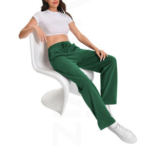 Pantalons de survêtement pour femmes de haute qualité, respirants, à séchage rapide, taille mi-haute, évasés, avec poches latérales, coupe régulière, style à devant plat - Product Image 4