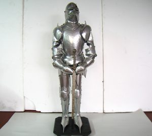 Wall <strong>Soldier</strong> Warrior Statue Life Size Knight Armour <strong>Helmet</strong> Statues <strong>Roman</strong> Armor Knights Metal - Product Image 3